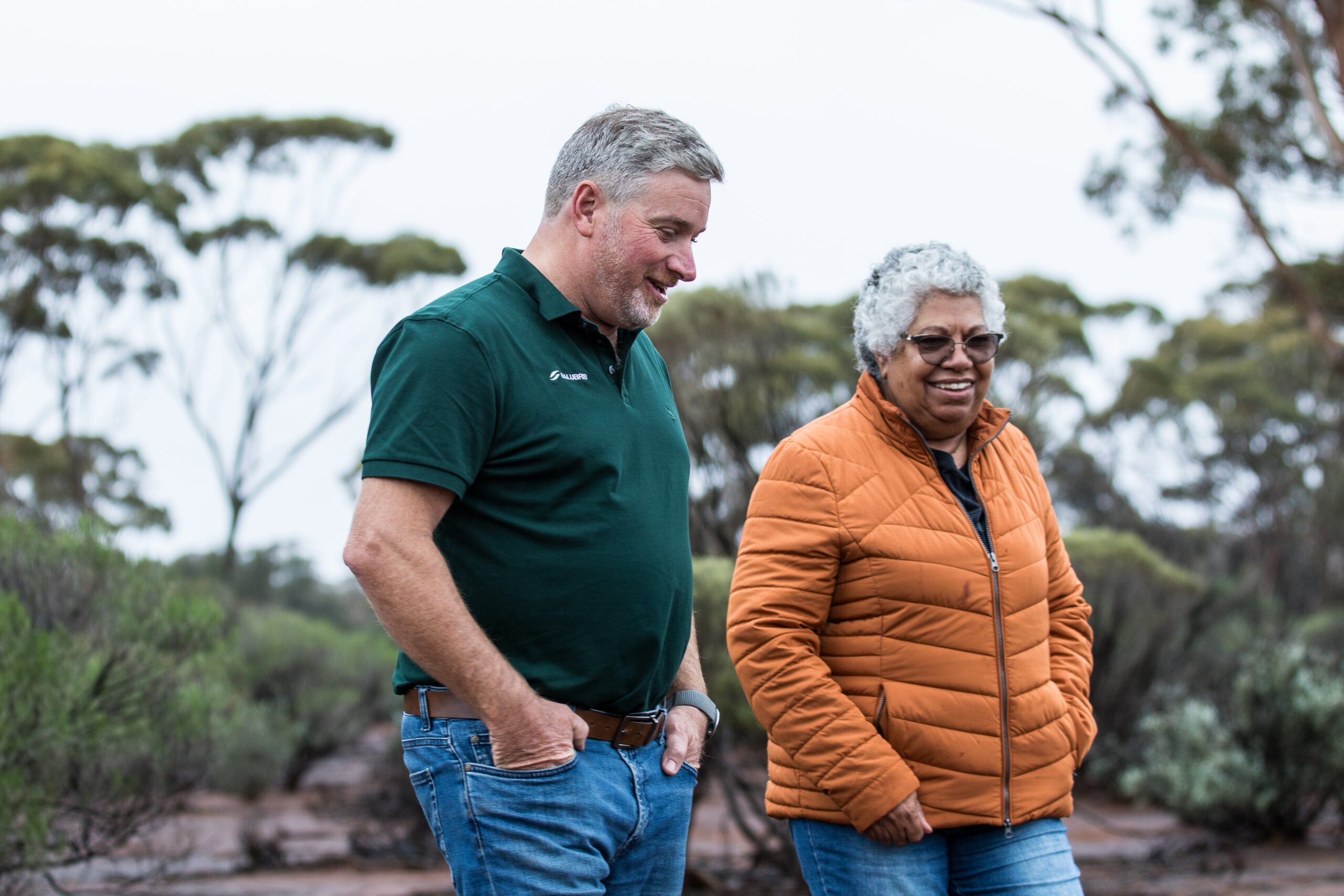 Brendon Grylls and Marlinyu Ghoorlie group representative Maxine Dimer